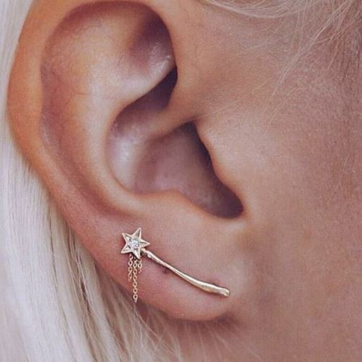 Picture of Trendy Star Magic Wand Earrings