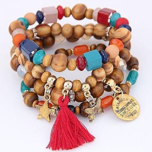 Picture of Retro Mix Color Beaded Bracelet