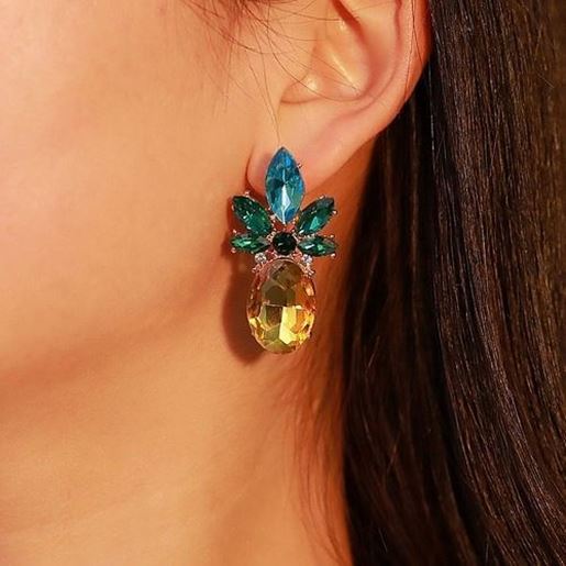 Picture of Elegant Crystal Pineapple Earrings