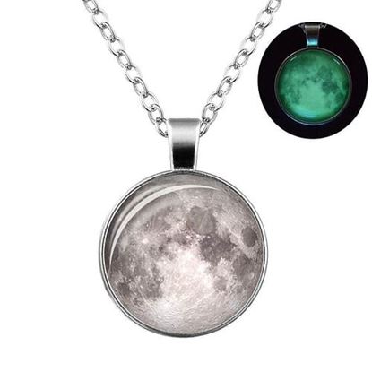 Picture of Retro Luminous Moon Timer Necklace