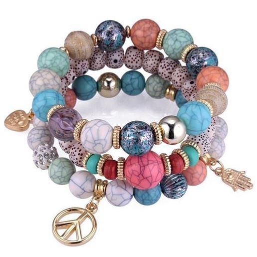 Picture of Ethnic Multi-Layer Beaded Bracelet