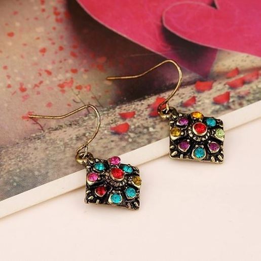 Picture of Bohemian Colorful Diamond Ear Drop