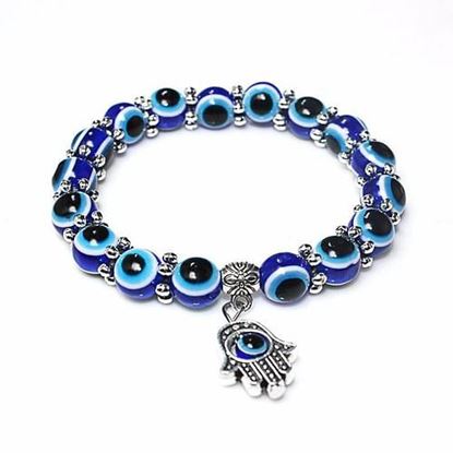 Picture of Retro Dark Blue Eye Beaded Bracelet