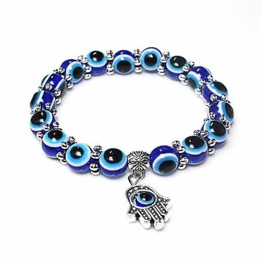 Picture of Retro Dark Blue Eye Beaded Bracelet