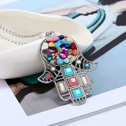 Picture of African Retro Head Pendant Necklace