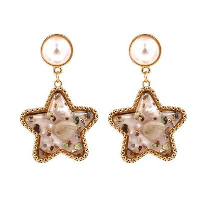 Picture of Bohemian Shell Star Earring Drop