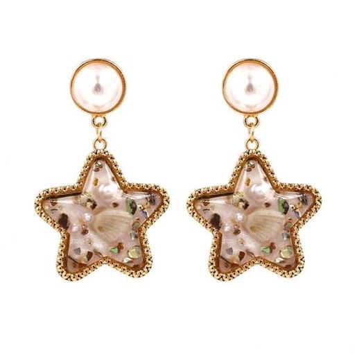 Picture of Bohemian Shell Star Earring Drop