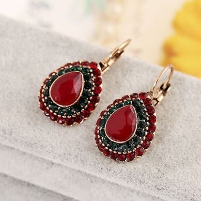 Picture of Bohemian Red Crystal Earrings