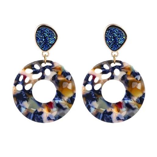 Picture of Bohemian Pattern Resin Earrings