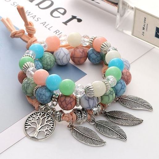 Picture of Retro Alloy Leaves Bracelet