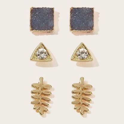 Picture of Geometric Ear Stud Set