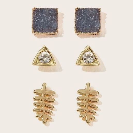 Picture of Geometric Ear Stud Set