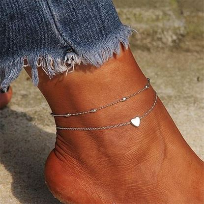 Picture of Trendy Double-layered Heart Anklet