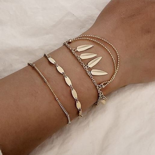 Picture of Bohemian Multi-layer Gold Bracelet Set