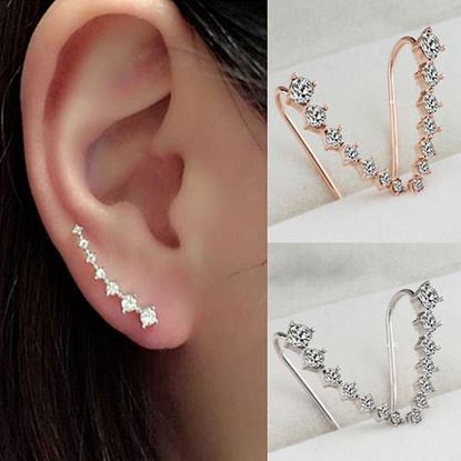 Picture of Trendy Rhinestone Cuff Earrings