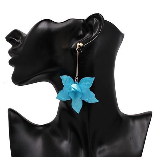 Picture of Vintage Resin Stereoscopic Flower Earrings