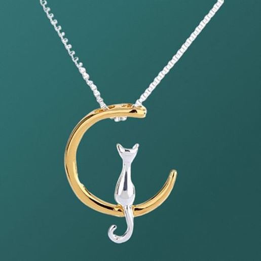 Picture of Cute Moon Cat Necklace