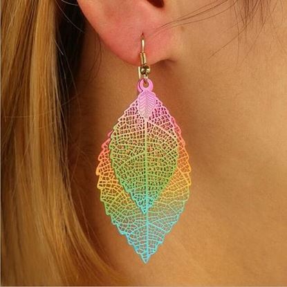 Picture of Double-layer Leaf Pendant Earrings