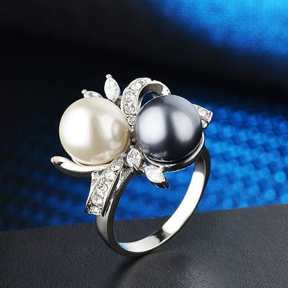 Picture of Two-tone Pearl Inlaid Rings