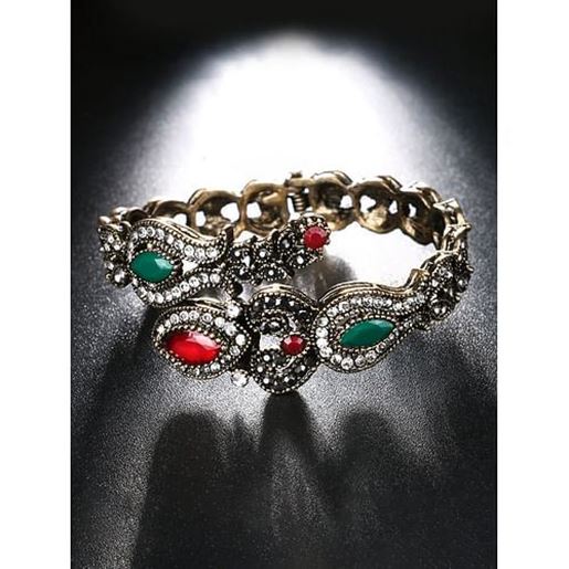 Picture of Geometric Rhinestone Adjustable Bracelet