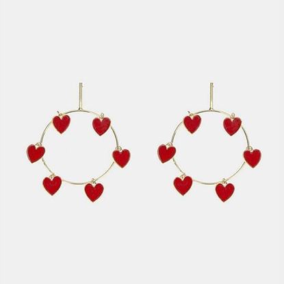 Picture of Heart Tassel Pendant Earrings