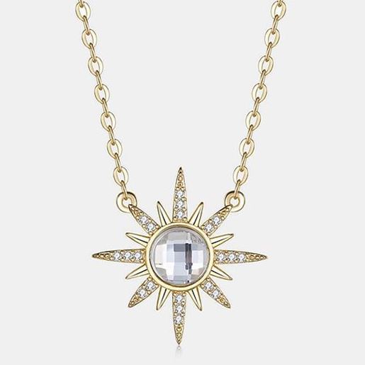 Picture of Metal Flower Rhinestone Necklace