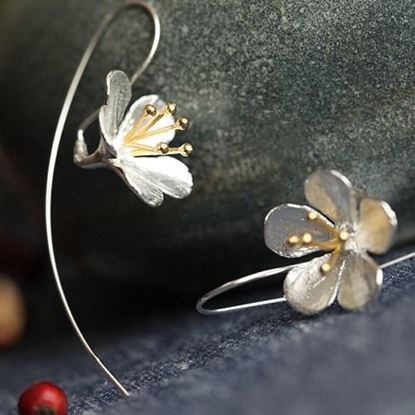 Picture of Flower Tassel Long Earrings