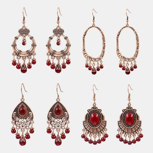 Picture of Hollow Tassel Pendant Earrings