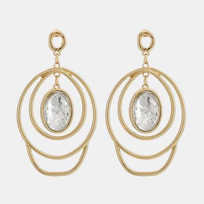 Picture of Hollow Round Pendant Earrings