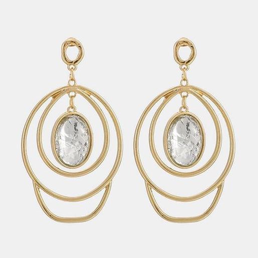 Picture of Hollow Round Pendant Earrings