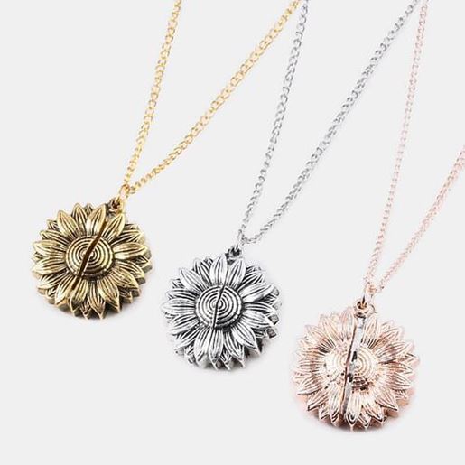 Picture of Sunflower Double Lettering Necklace