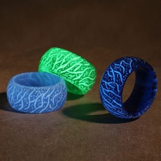 Picture of Luminous Crack Resin Rings