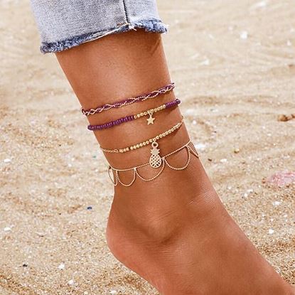 Picture of Pineapple Tassel Multi-layer Anklet