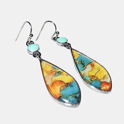 Picture of Colorful Glass Pendant Earrings