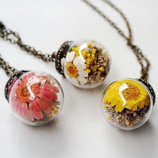 Picture of Transparent Glass Ball Necklace