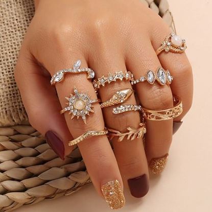 Picture of Six-pointed Star Rings Set