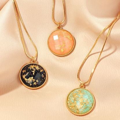 Picture of Hemisphere Gold Foil Necklace