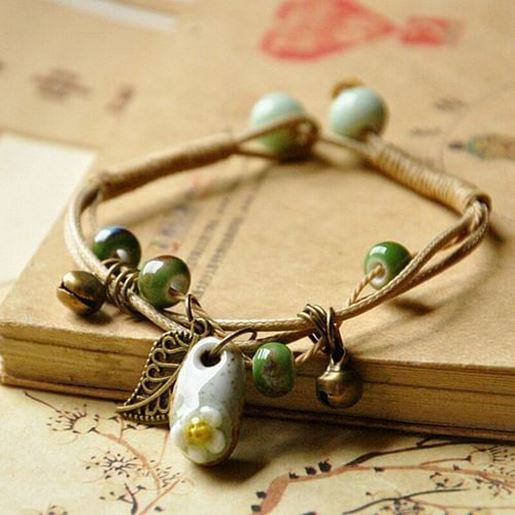 Picture of Ceramic Beads Adjustable Bracelet