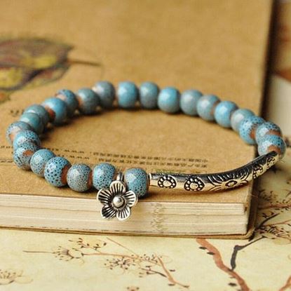 Picture of Flower Ceramic Beads Bracelet