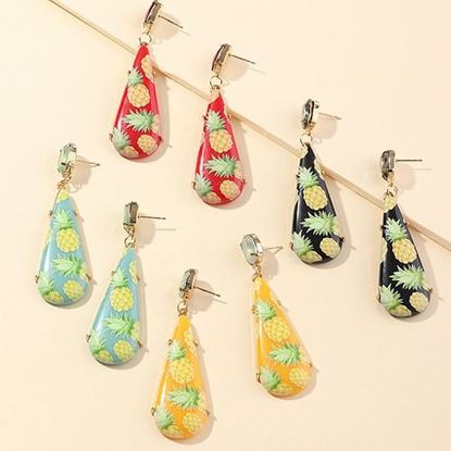 Picture of Pineapple Geometric Drop Earrings