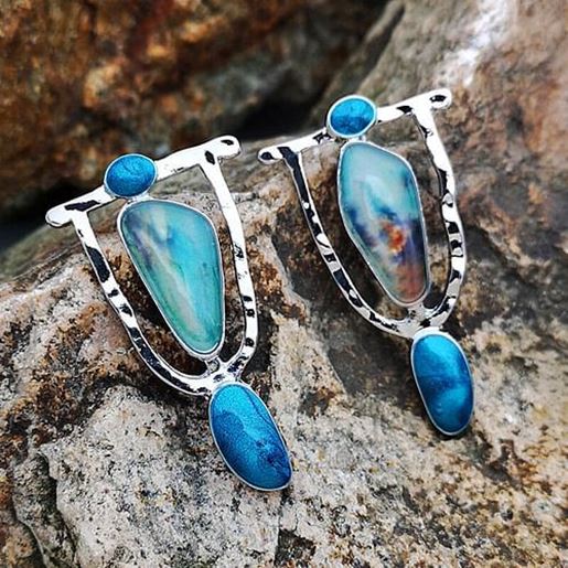 Picture of Irregular Natural Stone Earrings