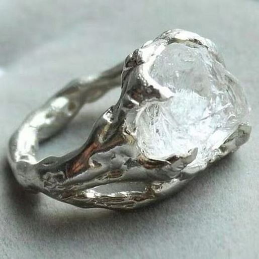 Picture of Irregular Natural Crystal Ore Ring