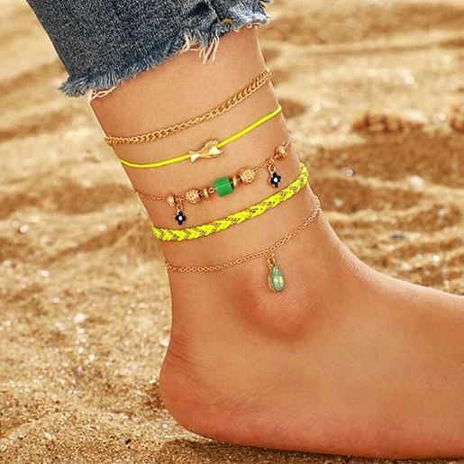 Picture of Woven Fish Multi-layer Anklet