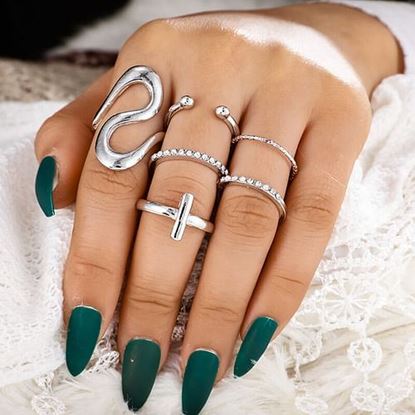 Picture of Metal Snake Rings Set