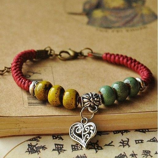 Picture of Ceramic Beads Hand-woven Bracelet