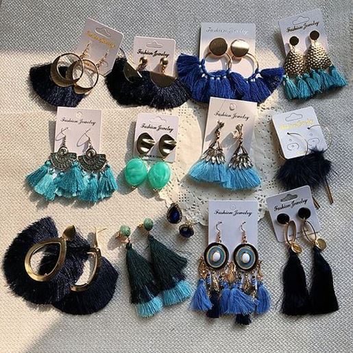 Picture of Blue Tassel Earrings