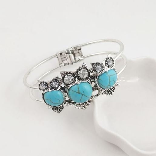 Picture of Metal Turquoise Owl Bracelet