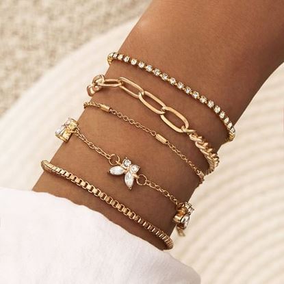 Picture of Butterfly Tassel Multi-layer Bracelet