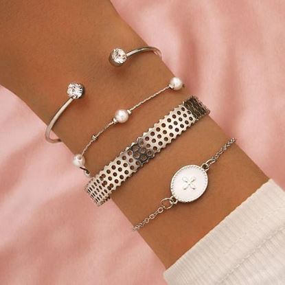 Picture of Rhinestone Adjustable Multi-layer Bracelet