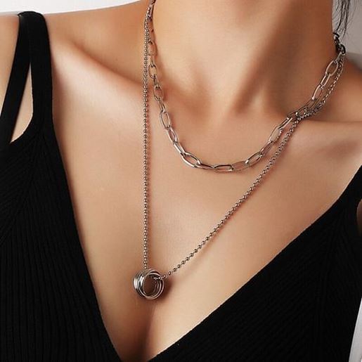 Picture of Temperament Ring Multi-layer Necklace